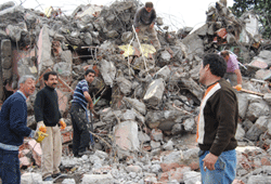 Müzenin idari binası yıkıldı