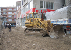 Tekkeköyde parke çalışmaları başladı