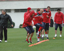 Çift idmanla hazırlanıyorlar