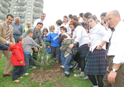 Kardeş okullardan fidan dikimi