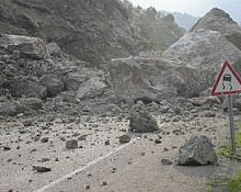 Bafra'da heyelan