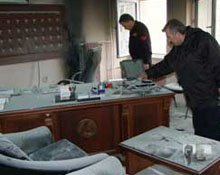 Adliye yangını korkuttu