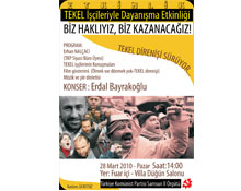 Tekel işçileriyle dayanışma etkinliği