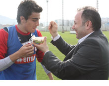 Futbolcuların tatlı keyfi