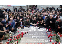 Taksim'de 1915 olaylarına anma töreni