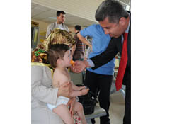 Öztürk hastane ziyaretinde