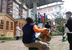 Çocuk parkındaki tehlike