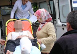 Bisikletle köpeğe çarptı