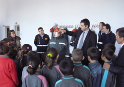 Öğrencilere yangından korunma eğitimi