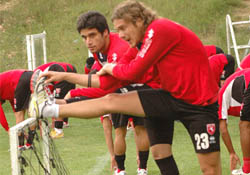 Çift idman yaptılar