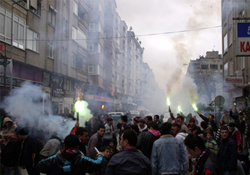 Taraftarın liderlik sevinci