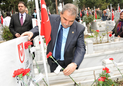 Demirtaş'tan şehit ailelerine karanfil