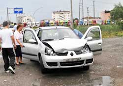 Tekkeköy'de trafik kazası