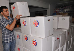 Samsun'un malları yardım için kullanıldı