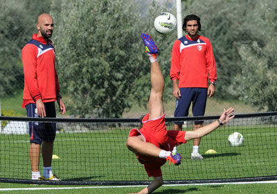 Ayak tenisinde şov yaptılar