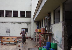 Havuzda çalışmalar sürüyor