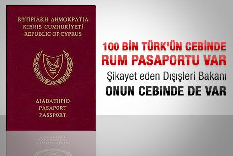 KKTC'li Bakan da rum pasaportlu çıktı