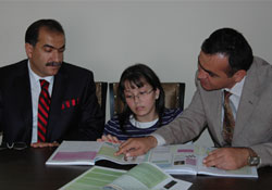 Derse kaymakam da katıldı