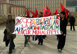 OMÜ'de YÖK, protestosu