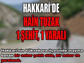 Hakkari'de hain tuzak: 1 şehit, 1 yaralı