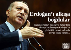 ERDOĞAN'I ALKIŞA BOĞDULAR