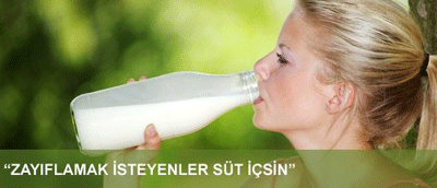 Süt zayıflatır!