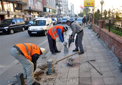 Kaldırımlar yenilendi