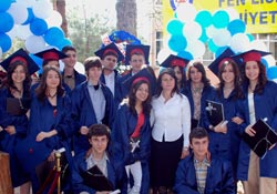 Fen Lisesi'nde mezuniyet sevinci