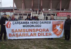 Samsunspor'a bir destekte Çarşamba Vergi Dairesi'nden