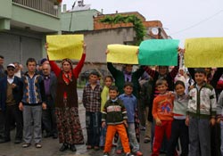 Hanımların asfalt eylemi