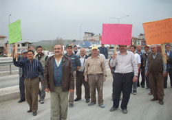 Karayolunda protesto