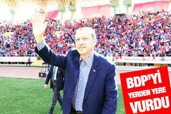 Erdoğan BDP'yi yine yerden yere vurdu