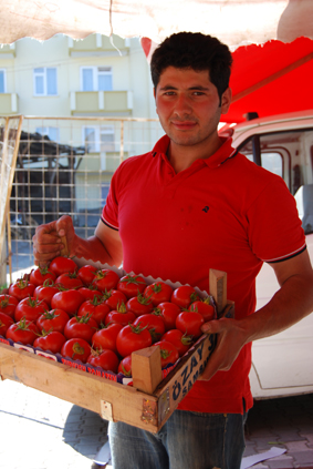 Samsun'da pazar manzarası