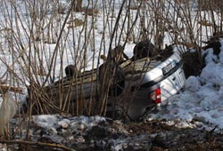 Otomobil fındık bahçesine uçtu