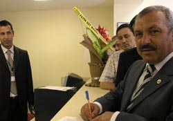 Doğalgaza ilk abone başkan oldu