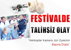 Helikopter jüri üyesinin başına düştü