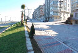 Canik'e parke yol yapıldı