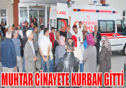 MUHTAR CİNAYETE KURBAN GİTTİ