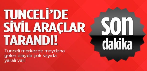 Tunceli'de teröristler sivil araçları taradı