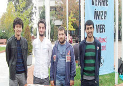 Öğrencilerden harç eylemi