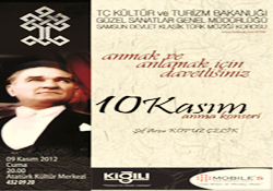 Atatürk'ü anma konseri