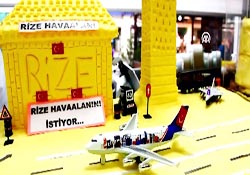 Rizeli, tereyağından havaalanı yaptı