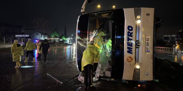 Samsun'da yolcu otobüsü devrildi: 6 kişi yaralandı