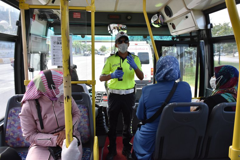 SAMSUN'DA OTOBÜS VE MİNİBÜSLER DENETLENDİ
