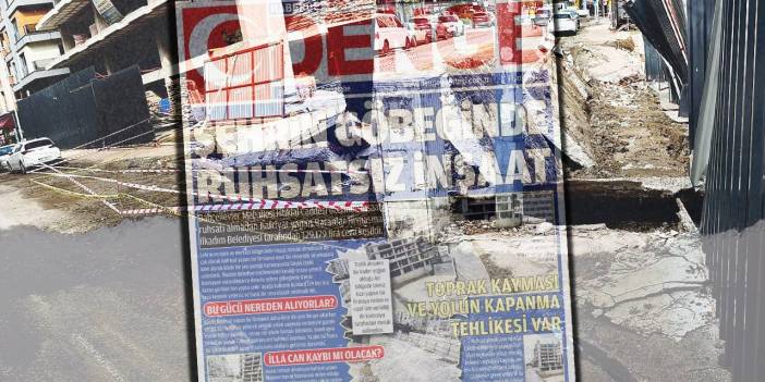 Şehrin göbeğinde ruhsatsız inşaat skandalı