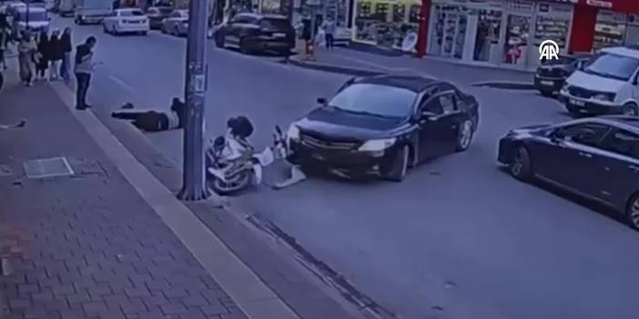 Trafik kazasında motosiklet sürücüsü yaralandı