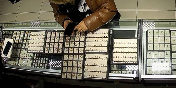 Kuyumcudaki hırsızlık kamera ile görüntülendi