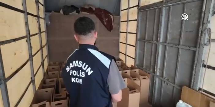 Samsun'da 1 ton 122 litre etil alkol ele geçirildi